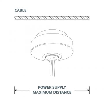 Decorative Element Vitrea Maximum Distance for Cable System